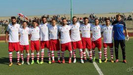 La squadra del Molfetta in campo col Bitonto 2017