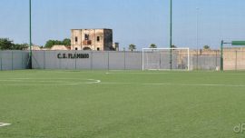 Uno dei campi del centro sportivo Flaminio di Bari