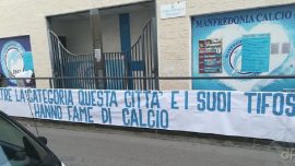 Striscione protesta Manfredonia 2018